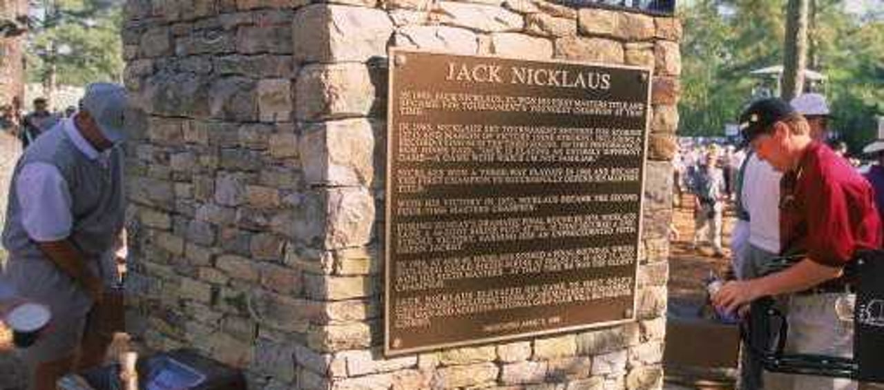 Jack Nicklaus Gedenktafel Jack Nicklaus Gedenktafel