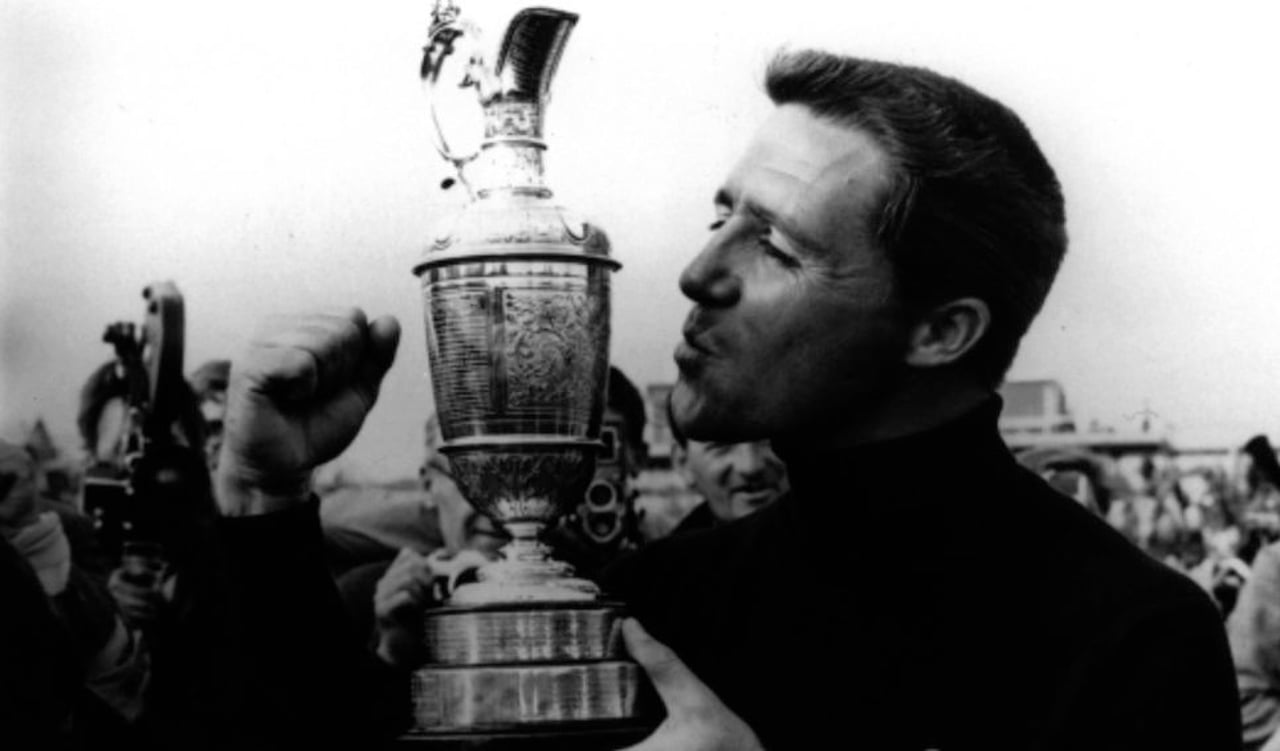British Open Gary Player mit dem Claret Jug British Open Gary Player mit dem Claret Jug