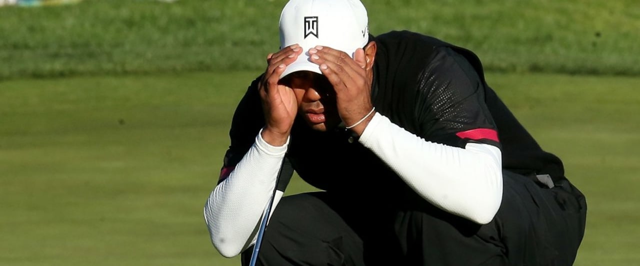 Alles Verstecken hilft nichts. Auch für Tiger Woods geht die Saison bei der Farmers Insurance Open wieder los Alles Verstecken hilft nichts. Auch für Tiger Woods geht die Saison bei der Farmers Insurance Open wieder los