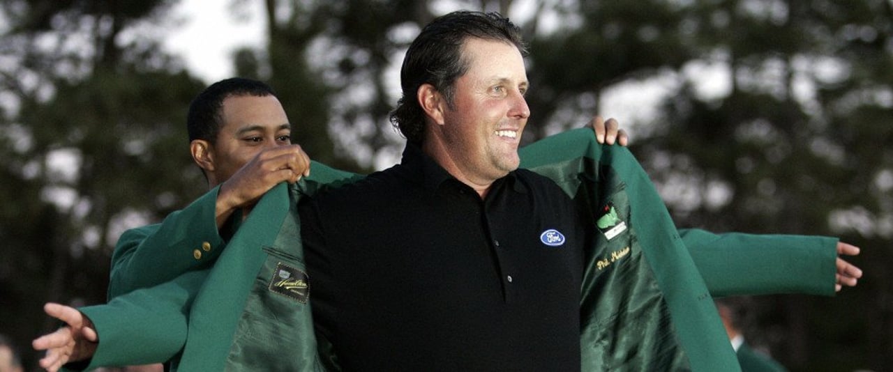 Tiger Woods wird es diesmal nicht übergeben, aber Phil Mickelson könnte es zum vierten Mal überziehen - die heißesten Tipps für das Masters 2014. (Foto: Getty) Tiger Woods wird es diesmal nicht übergeben, aber Phil Mickelson könnte es zum vierten Mal überziehen - die heißesten Tipps für das Masters 2014. (Foto: Getty)