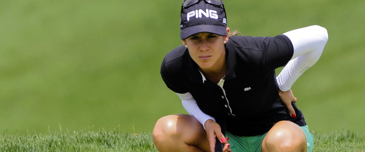 Azahara Munoz aus Spanien und die US-Amerikanrin Austin Ernst führen nach der ersten Runde bei der Kingsmill Championship. Azahara Munoz aus Spanien und die US-Amerikanrin Austin Ernst führen nach der ersten Runde bei der Kingsmill Championship.