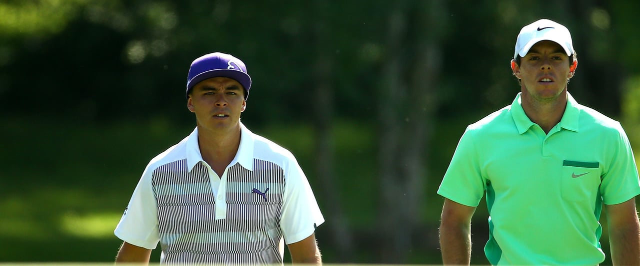 Rory McIlroy und Rickie Fowler liefern sich ein heißes Rennen um die Führung. (Foto: Getty) Rory McIlroy und Rickie Fowler liefern sich ein heißes Rennen um die Führung. (Foto: Getty)