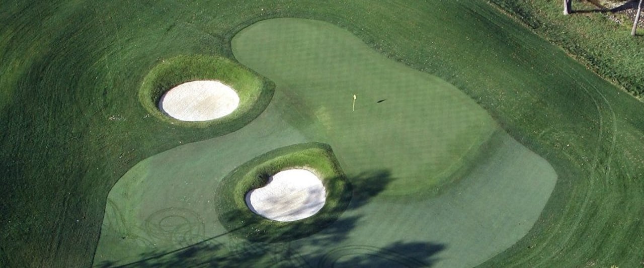 Das Grün des 16. Lochs im Valhalla Golf Club in Kentucky. (Foto: Getty) Das Grün des 16. Lochs im Valhalla Golf Club in Kentucky. (Foto: Getty)