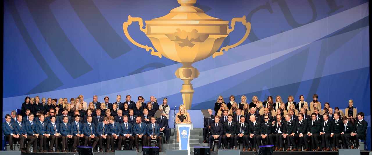 Mit einer großen Eröffnungsfeier geht der Ryder Cup 2014 in diesem Minuten richtig los. Mit einer großen Eröffnungsfeier geht der Ryder Cup 2014 in diesem Minuten richtig los.