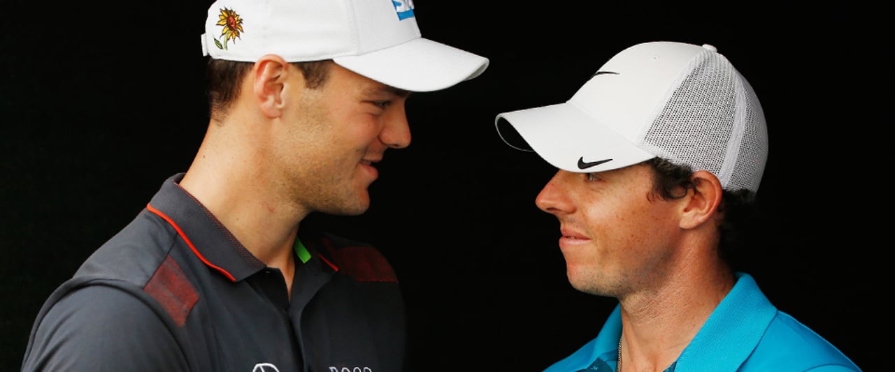 Martin Kaymer und Rory McIlroy starten die Mission Masters 2015. Martin Kaymer und Rory McIlroy starten die Mission Masters 2015.