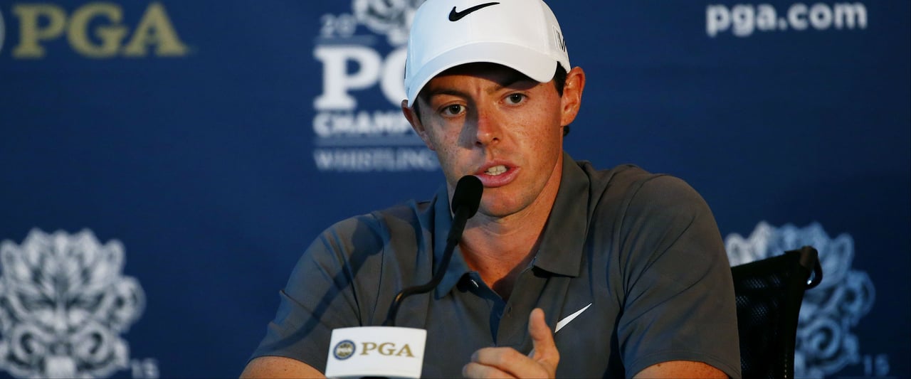 Rory Mcllroy auf der Pressekonferenz vor dem Major in Whistling Straits. (Foto:getty) Rory Mcllroy auf der Pressekonferenz vor dem Major in Whistling Straits. (Foto:getty)
