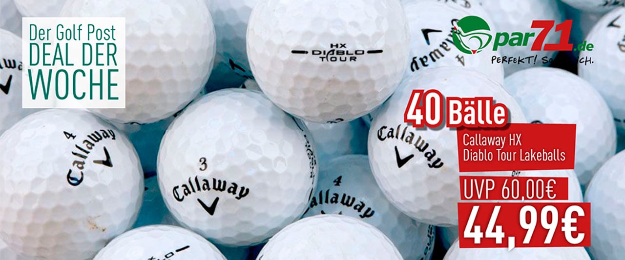 Im Deal der Woche mit par71.de: Callaway HX Diablo Tour Lakeballs. (Bild: Golf Post) Im Deal der Woche mit par71.de: Callaway HX Diablo Tour Lakeballs. (Bild: Golf Post)