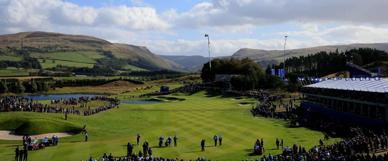 Gleneagles war bereits Austragunsort des Ryder Cups 2014, den das Team Europa für sich entschied. (Foto: Getty) Gleneagles war bereits Austragunsort des Ryder Cups 2014, den das Team Europa für sich entschied. (Foto: Getty)