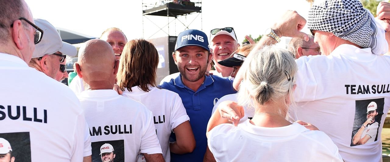 "Team Sulli" macht Stimmung in Dubai. Darüber freut sich nicht nur Andy Sullivan. (Foto: Getty)