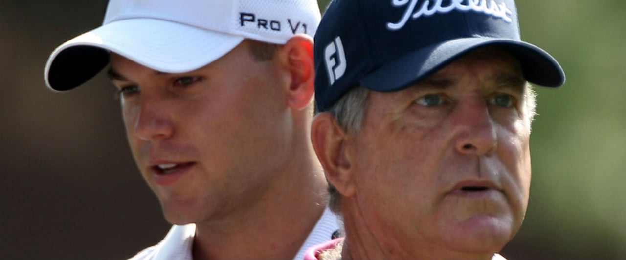 Bill Haas (l.), sein Vater Jay (r.) und zwei weitere Verwandte stehen wie keine andere Familie für die Tradition beim Masters. (Foto: Getty) Bill Haas (l.), sein Vater Jay (r.) und zwei weitere Verwandte stehen wie keine andere Familie für die Tradition beim Masters. (Foto: Getty)