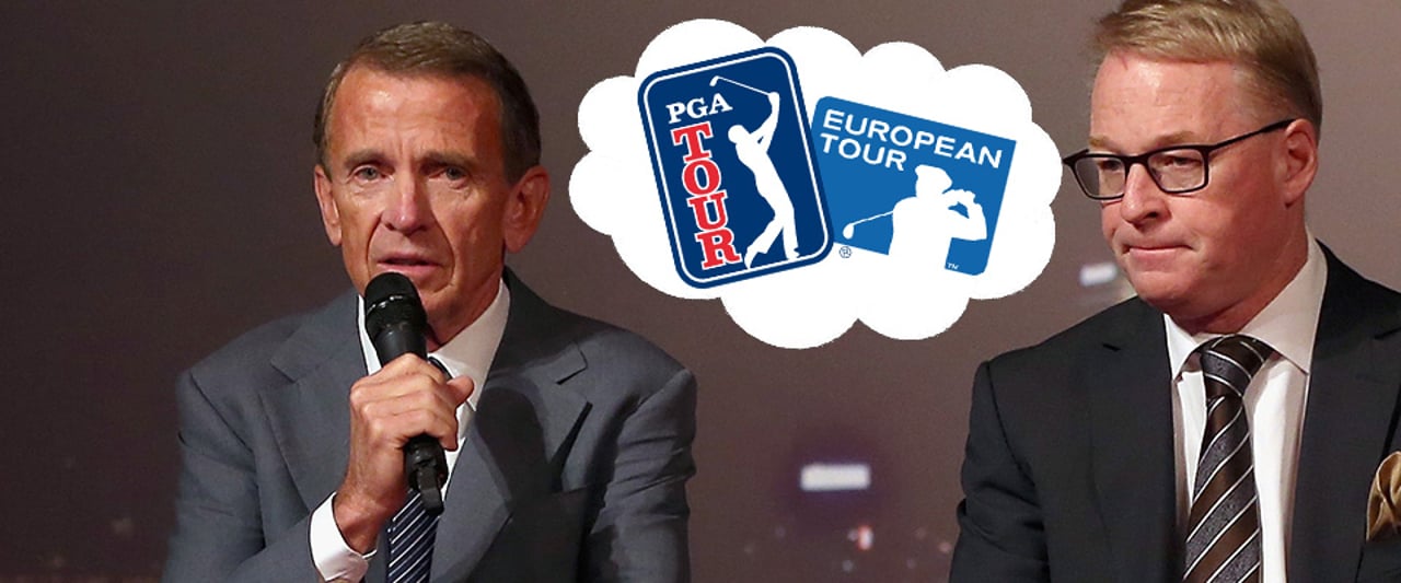 Tim Finchem träumt wieder von einer Welttour und der Verschmelzung von PGA und European Tour. Tim Finchem träumt wieder von einer Welttour und der Verschmelzung von PGA und European Tour.