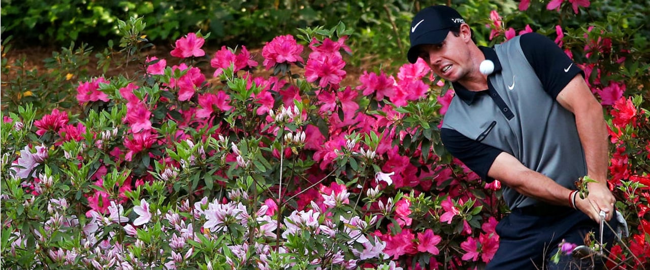 Rory McIlroy verspielte 2011 seine Führung am Finaltag des Masters durch eine 80er Runde, bei der er des öfteren aus dem "Gemüse" spielen musste. (Foto: Getty) Rory McIlroy verspielte 2011 seine Führung am Finaltag des Masters durch eine 80er Runde, bei der er des öfteren aus dem "Gemüse" spielen musste. (Foto: Getty)