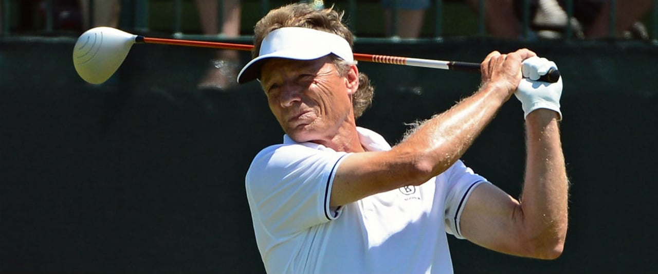 Nicht ganz an der Spitze: Bernhard Langer wird Dritter bei der Senior PGA Championship. (Foto: Getty) Nicht ganz an der Spitze: Bernhard Langer wird Dritter bei der Senior PGA Championship. (Foto: Getty)