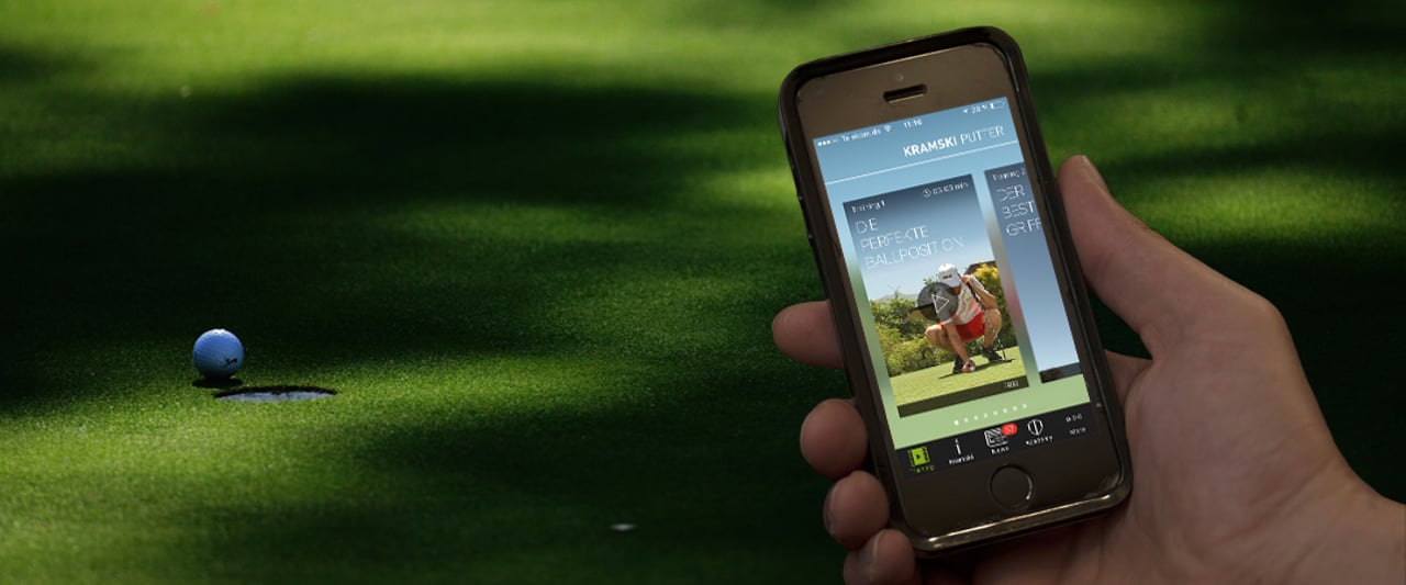 Die Kramski App soll helfen, die Anzahl der Putts zu verringern. (Foto: Getty / Screenshot Kramski App) Die Kramski App soll helfen, die Anzahl der Putts zu verringern. (Foto: Getty / Screenshot Kramski App)