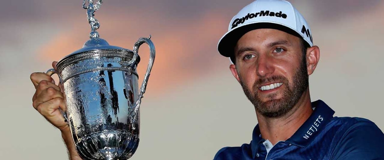 Dustin Johnson sichert sich den Titel bei der US Open 2016 und gewinnt damit sein erstes Major. Dustin Johnson sichert sich den Titel bei der US Open 2016 und gewinnt damit sein erstes Major.