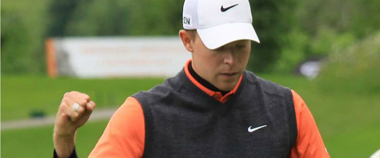 Alexander Knappe macht mit seinem Sieg bei der Swiss Challenge einen Riesensprung in der Weltrangliste. (Foto: Twitter@Golf Today) Alexander Knappe macht mit seinem Sieg bei der Swiss Challenge einen Riesensprung in der Weltrangliste. (Foto: Twitter@Golf Today)