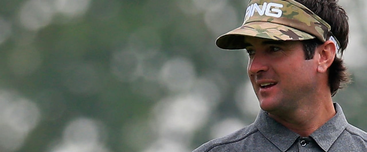 Bubba Watson im Interview mit sich selbst. Sein gutes Aussehen sprengt jeden Rahmen - meint er, (Foto: Getty) Bubba Watson im Interview mit sich selbst. Sein gutes Aussehen sprengt jeden Rahmen - meint er, (Foto: Getty)