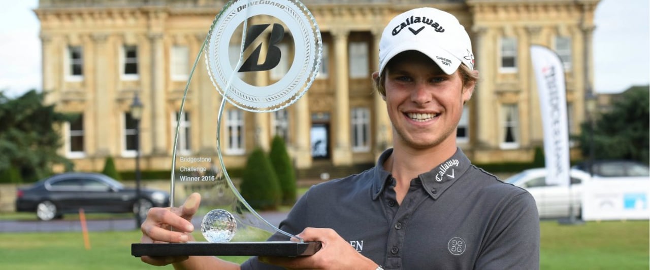 Lowscorer Thomas Detry aus Belgien ist der Sieger der Bridgestone Challenge. (Foto: Twitter/@Challenge_Tour) Lowscorer Thomas Detry aus Belgien ist der Sieger der Bridgestone Challenge. (Foto: Twitter/@Challenge_Tour)