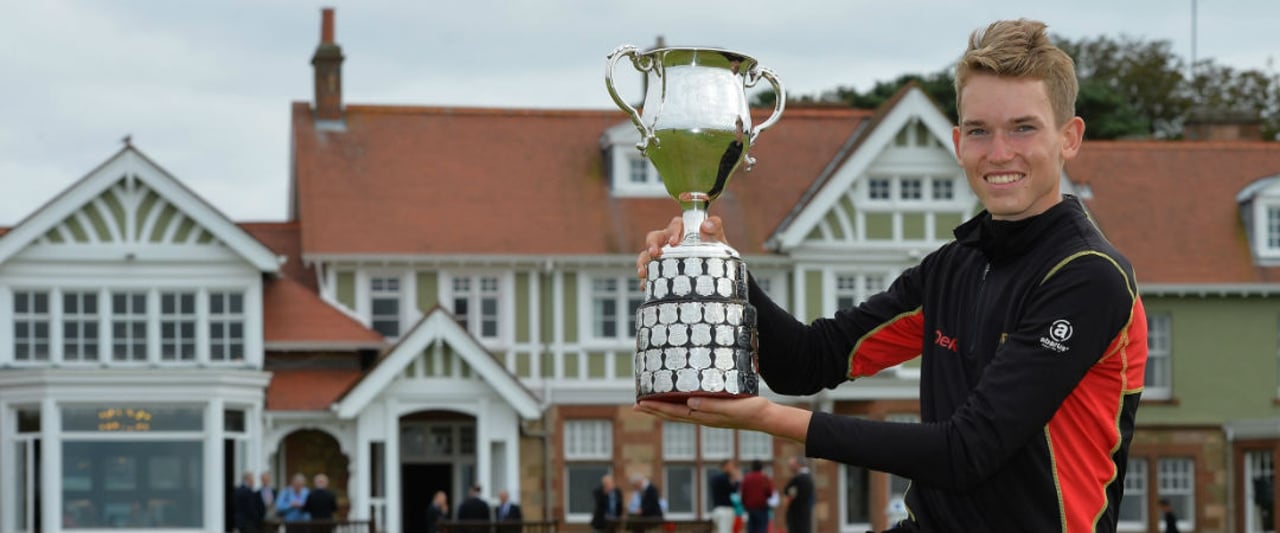 Falko Hanisch gewinnt im Alter von 16 Jahren die 90. Auflage der Boys Amateur Championship in Muirfield. (Foto: The R&A) Falko Hanisch gewinnt im Alter von 16 Jahren die 90. Auflage der Boys Amateur Championship in Muirfield. (Foto: The R&A)