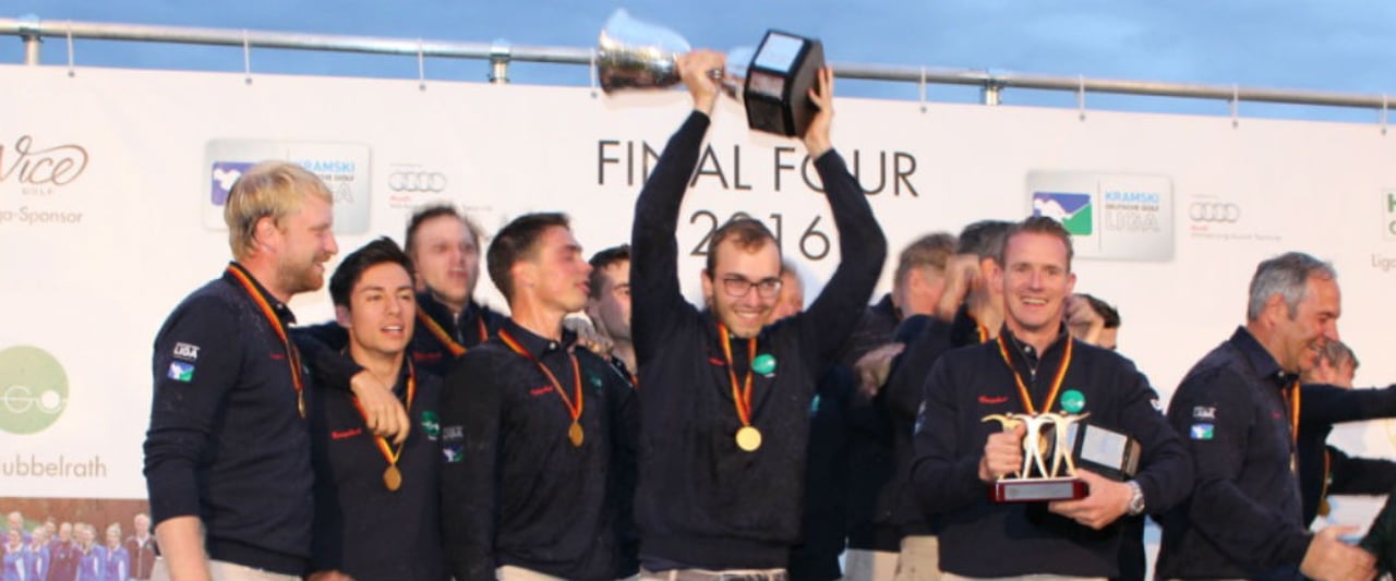 Die Herren des GC Hubbelrath feiern die Titelverteidigung. (Foto: Golf Post)