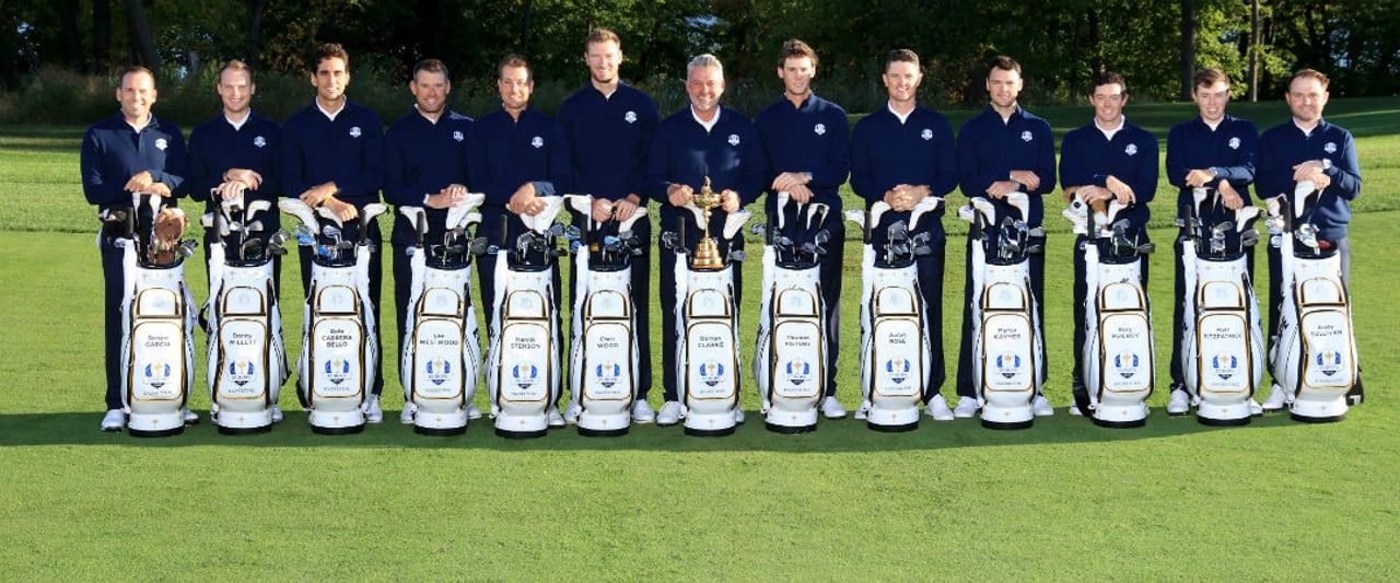Ein Blick in die Taschen des europäischen Ryder Cup Teams. (Foto: Getty) Ein Blick in die Taschen des europäischen Ryder Cup Teams. (Foto: Getty)