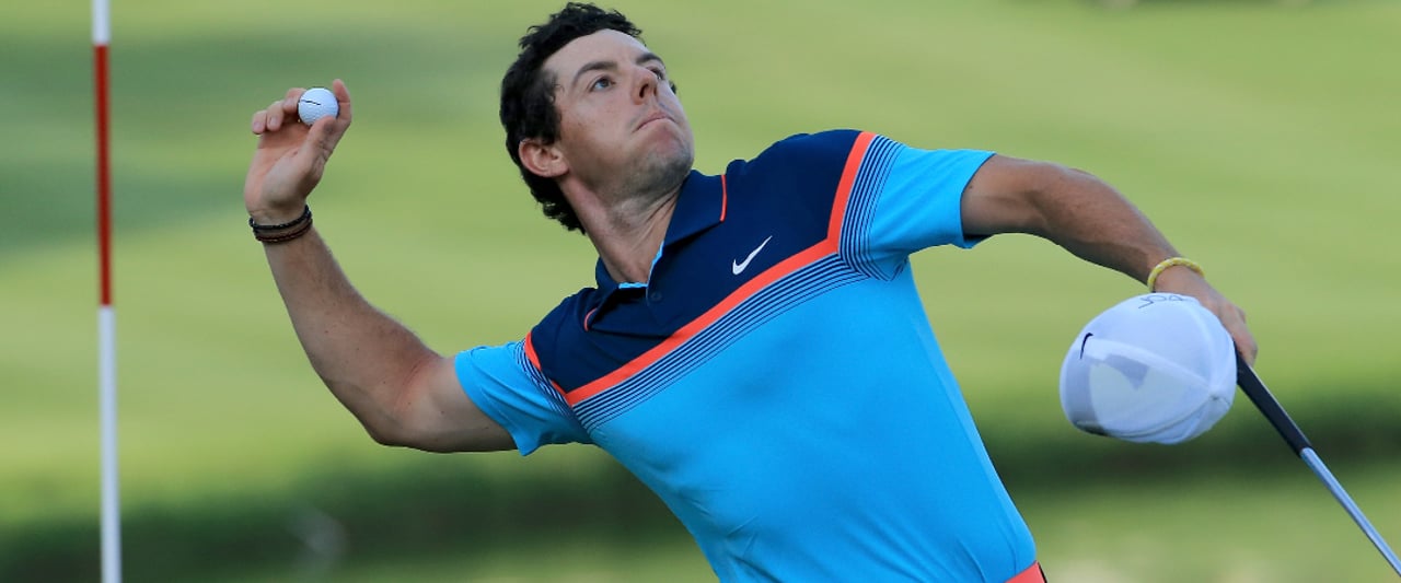 Rory McIlroy startet die Abspaltung von Nike und spielt beim WGC in China TaylorMade Hölzer. (Foto: Getty) Rory McIlroy startet die Abspaltung von Nike und spielt beim WGC in China TaylorMade Hölzer. (Foto: Getty)