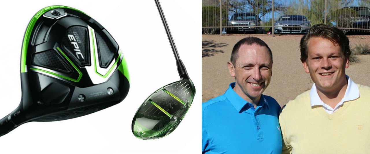 Golf Post traf sich anlässlich der Einführung des Callaway Great Big Bertha Epic Driver mit dem Chefentwickler der Amerikaner, Dr. Alan Hocknell (li.). (Foto: Callaway/Golf Post) Golf Post traf sich anlässlich der Einführung des Callaway Great Big Bertha Epic Driver mit dem Chefentwickler der Amerikaner, Dr. Alan Hocknell (li.). (Foto: Callaway/Golf Post)