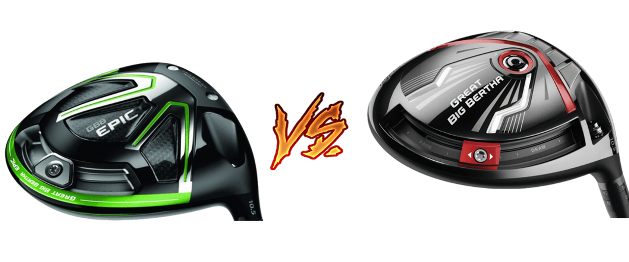 Der neue Callaway Great Big Bertha Epic Driver im Vergleich mit seinem Vorgänger, dem Great Big Bertha. (Foto: Callaway) Der neue Callaway Great Big Bertha Epic Driver im Vergleich mit seinem Vorgänger, dem Great Big Bertha. (Foto: Callaway)