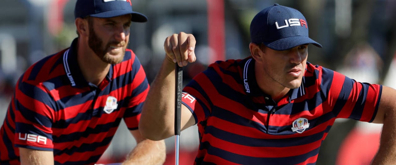 US-Open-Sieger Brooks Koepka (r.) und der Weltranglistenerste Dustin Johnson sind nicht nur gute Freunde, sie trainieren auch regelmäßig zusammen. US-Open-Sieger Brooks Koepka (r.) und der Weltranglistenerste Dustin Johnson sind nicht nur gute Freunde, sie trainieren auch regelmäßig zusammen.