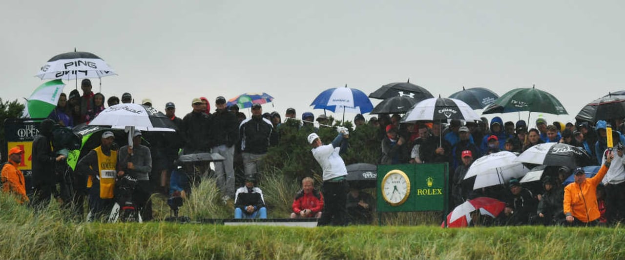Am zweiten Tag der British Open 2017 hatten die Spieler mit Wind und Wetter zu kämpfen. (Foto: Getty) Am zweiten Tag der British Open 2017 hatten die Spieler mit Wind und Wetter zu kämpfen. (Foto: Getty)