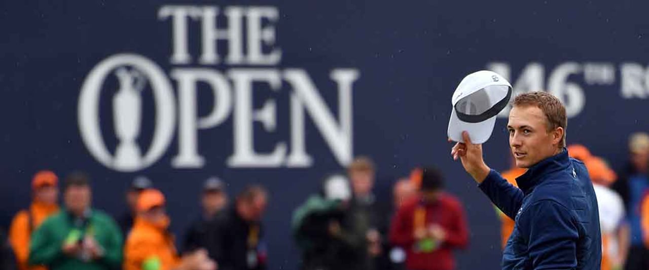 Jordan Spieth ließ Matt Kuchar bei der 146. British Open auf der Back Nine keine Chance. (Foto: Getty) Jordan Spieth ließ Matt Kuchar bei der 146. British Open auf der Back Nine keine Chance. (Foto: Getty)