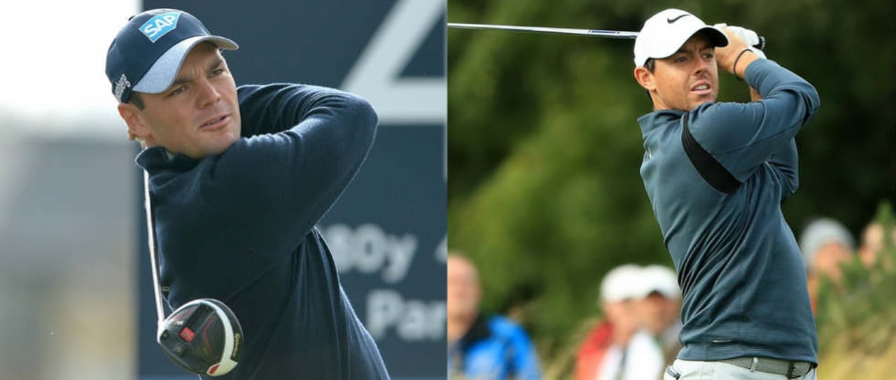 Martin Kaymer und Rory McIlroy teen bei der Alfred Dunhill Links Championship in Schottland auf. (Foto: Getty) Martin Kaymer und Rory McIlroy teen bei der Alfred Dunhill Links Championship in Schottland auf. (Foto: Getty)