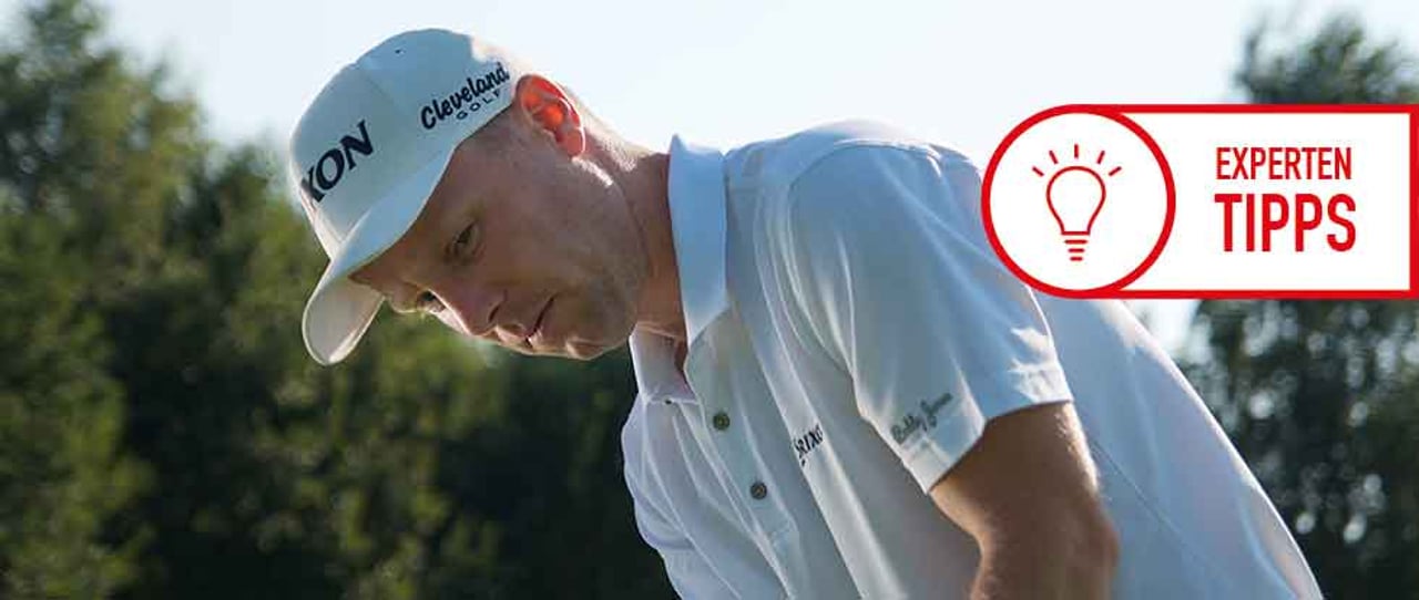 Beim Anvisieren dürfen Sie die Augen noch offen halten, doch anschließend putten Sie blind. (Foto: Fabian Bünker) Beim Anvisieren dürfen Sie die Augen noch offen halten, doch anschließend putten Sie blind. (Foto: Fabian Bünker)