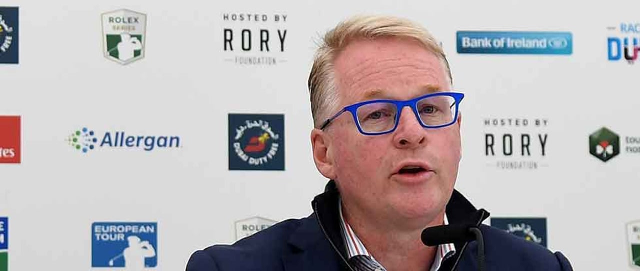 Im Namen Keith Pelleys verkündet die European Tour Neuerungen im Race to Dubai. (Foto: Getty) Im Namen Keith Pelleys verkündet die European Tour Neuerungen im Race to Dubai. (Foto: Getty)