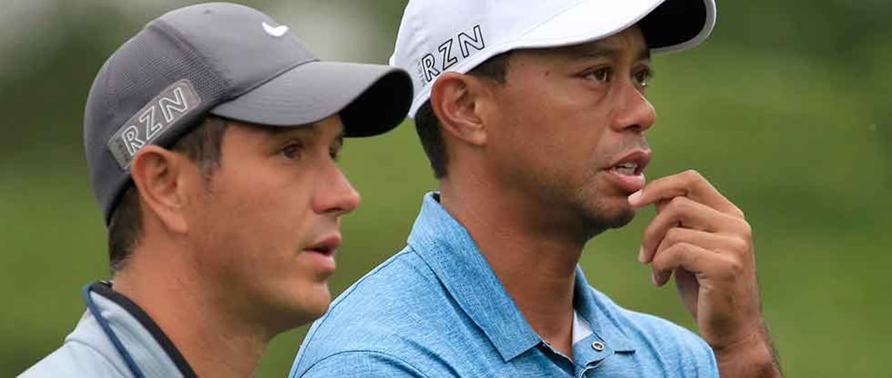 Eine Trainerstunde mit Tiger Woods wurde in Texas für eine sechsstellige Summe versteigert. (Foto: Getty) Eine Trainerstunde mit Tiger Woods wurde in Texas für eine sechsstellige Summe versteigert. (Foto: Getty)