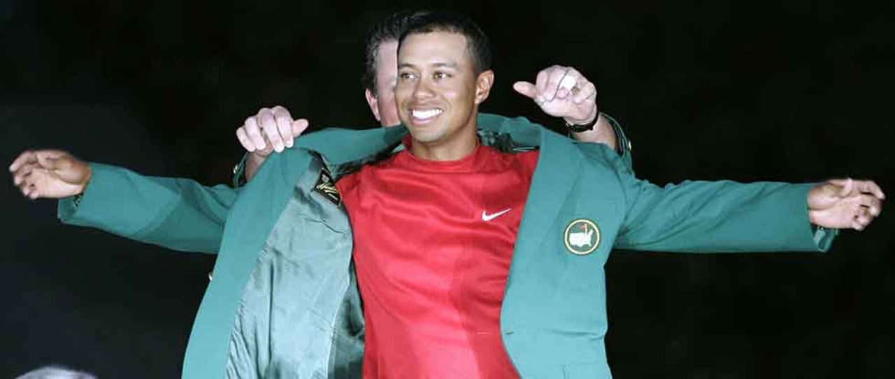 Tiger Woods bei seinem Masters-Sieg 2005. (Foto: Getty) Tiger Woods bei seinem Masters-Sieg 2005. (Foto: Getty)