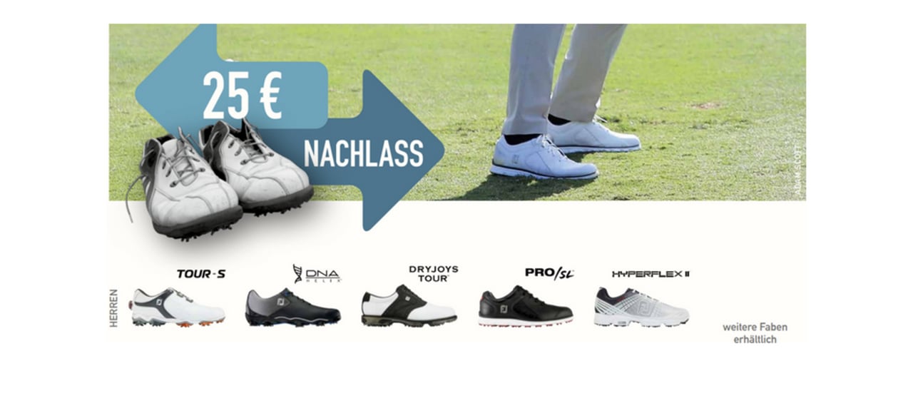 FootJoy Schuhtauschaktion: 25€ Rabatt sichern. (Foto: FootJoy)