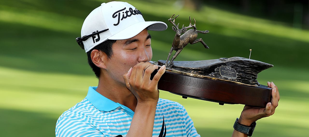 Michael Kim gewinnt mit der John Deere Classic seinen ersten Titel auf der PGA Tour. (Foto: Getty) Michael Kim gewinnt mit der John Deere Classic seinen ersten Titel auf der PGA Tour. (Foto: Getty)