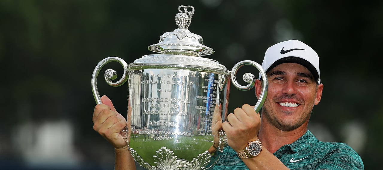 PGA Championship 2018 Ergebnisse Tag 4 Finale Sieger Brooks Koepka Wanamaker Trophy PGA Championship 2018 Ergebnisse Tag 4 Finale Sieger Brooks Koepka Wanamaker Trophy