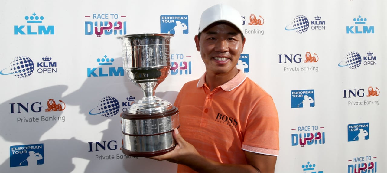 Ashun Wu gewinnt auf der European Tour. (Foto: Getty) Ashun Wu gewinnt auf der European Tour. (Foto: Getty)