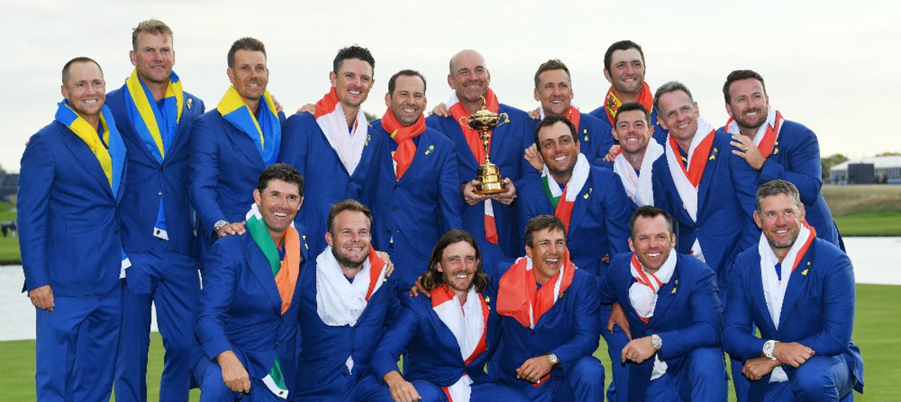 Mit einer fantastischen Teamleistung gewinnt die Europäische Mannscahft den Ryder Cup 2018. (Foto: Getty) Mit einer fantastischen Teamleistung gewinnt die Europäische Mannscahft den Ryder Cup 2018. (Foto: Getty)