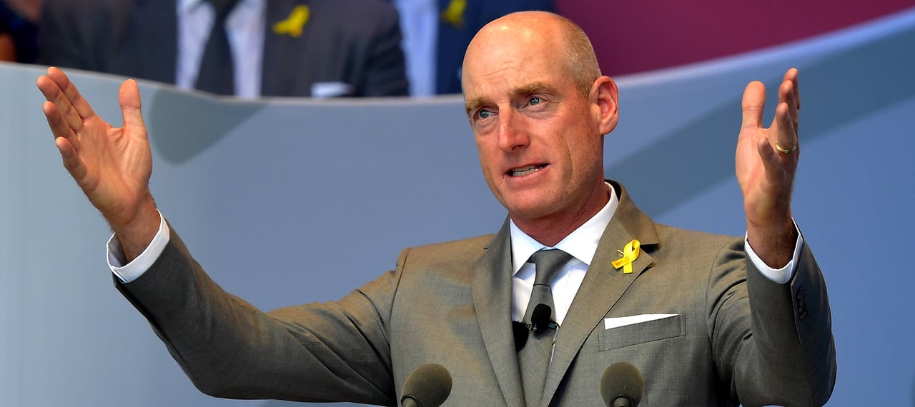 Ryder Cup 2018 Splitter Tag 1 Jim Furyk Kapitän Team USA teile und herrsche Ryder Cup 2018 Splitter Tag 1 Jim Furyk Kapitän Team USA teile und herrsche