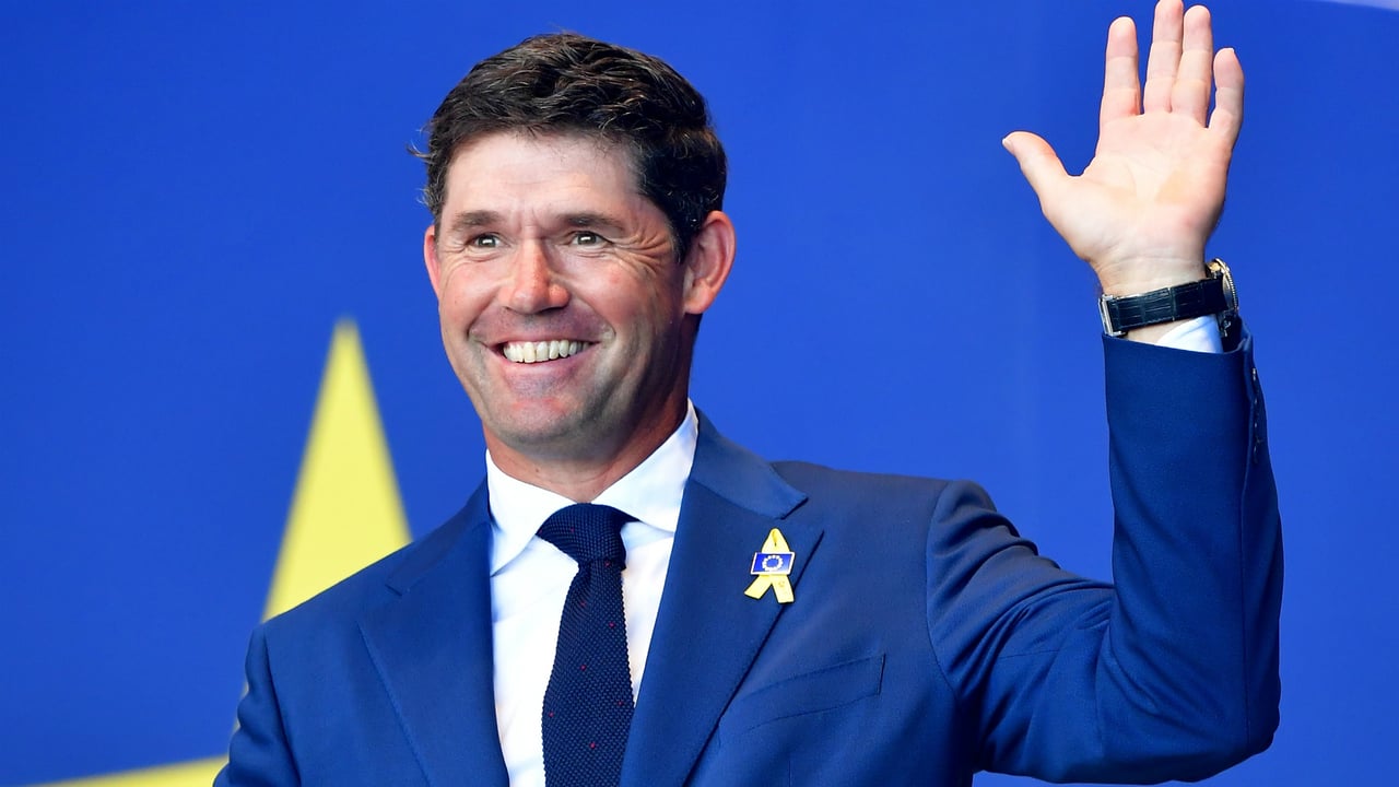 Padraig Harrington steht beim Ryder Cup 2020 am Steuer des europäischen Teams. (Foto: Getty) Padraig Harrington steht beim Ryder Cup 2020 am Steuer des europäischen Teams. (Foto: Getty)