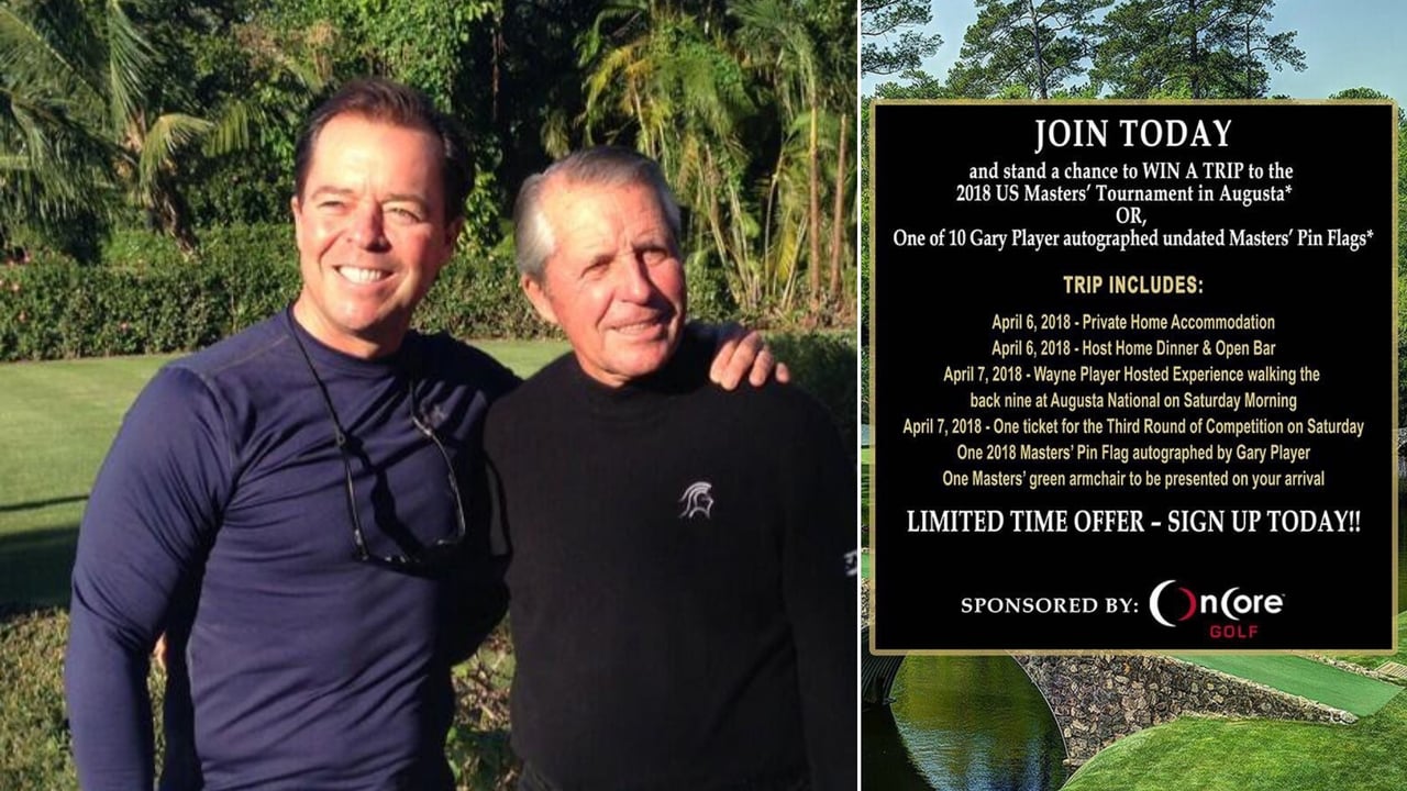 Wayne Player, Sohn von Gary Player, hat rechtliche Probleme aufgrund eines Angebots beim Masters 2018. (Foto: Twitter/@PlayerApproach) Wayne Player, Sohn von Gary Player, hat rechtliche Probleme aufgrund eines Angebots beim Masters 2018. (Foto: Twitter/@PlayerApproach)