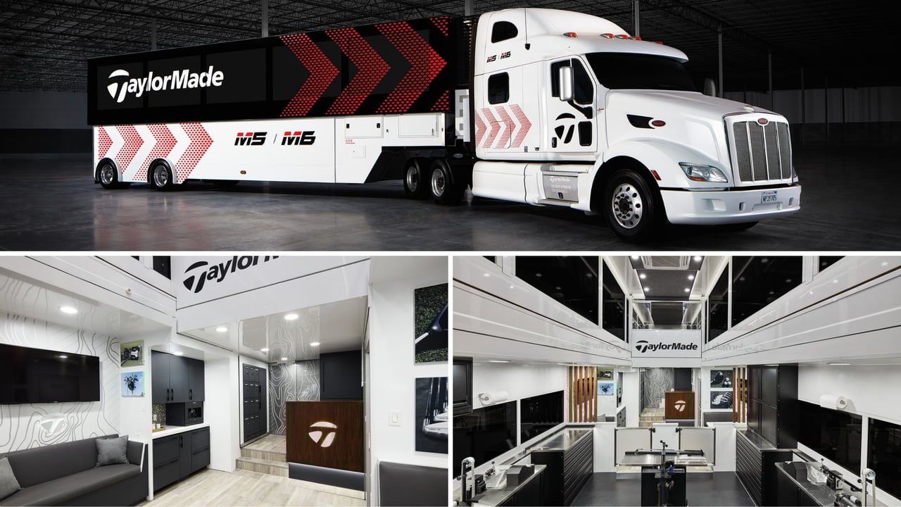 Der neue Tour Truck von TaylorMade wiegt knapp 22 Tonnen und ist über zwölf Meter lang. (Fotos: TaylorMade) Der neue Tour Truck von TaylorMade wiegt knapp 22 Tonnen und ist über zwölf Meter lang. (Fotos: TaylorMade)