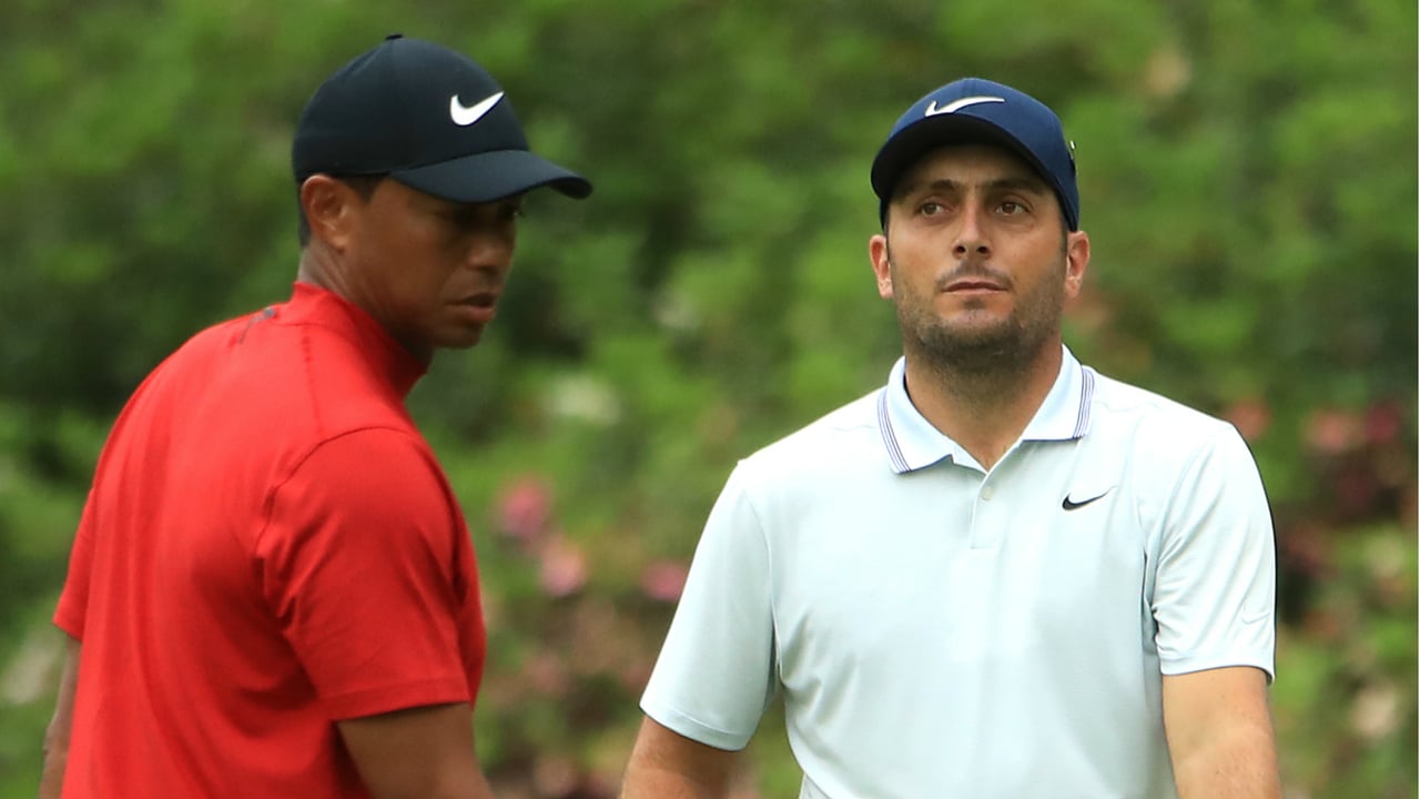 Francesco Molinari und Tiger Woods beim US Masters 2019. (Foto: Getty) Francesco Molinari und Tiger Woods beim US Masters 2019. (Foto: Getty)