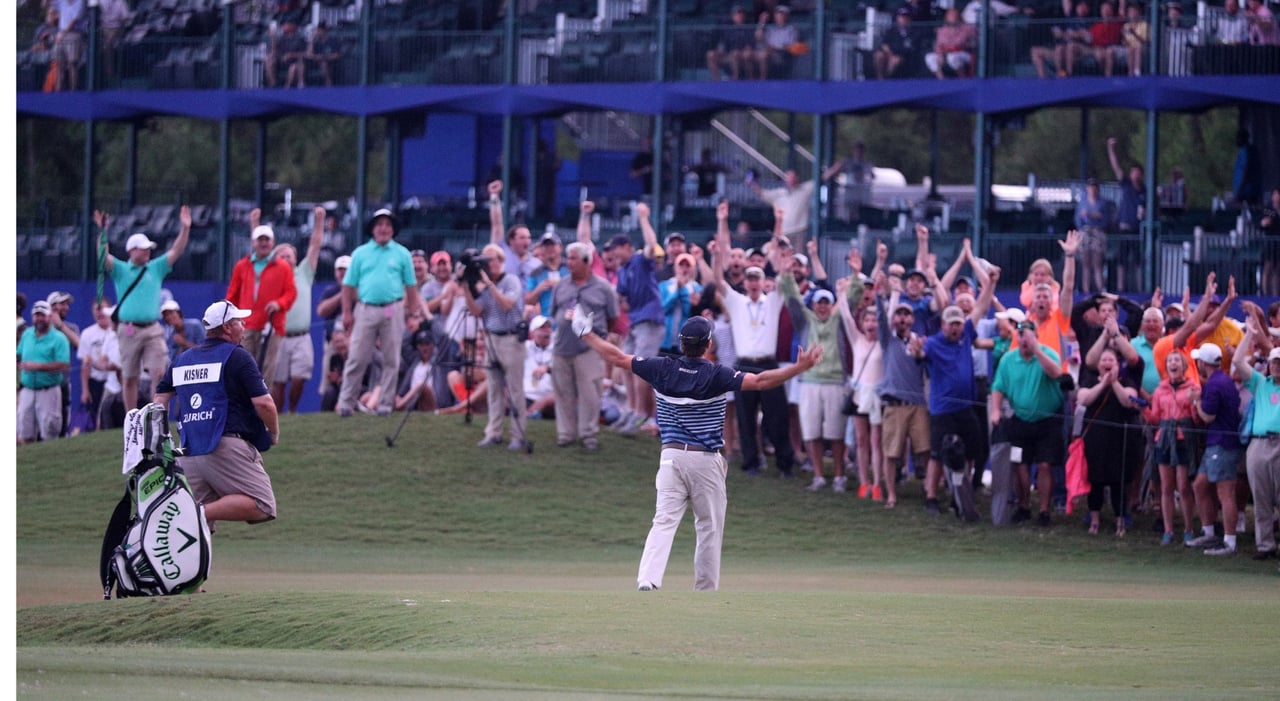 Jubelnde Fans beim Finale der Zurich Classic 2017. (Foto: Getty) Jubelnde Fans beim Finale der Zurich Classic 2017. (Foto: Getty)