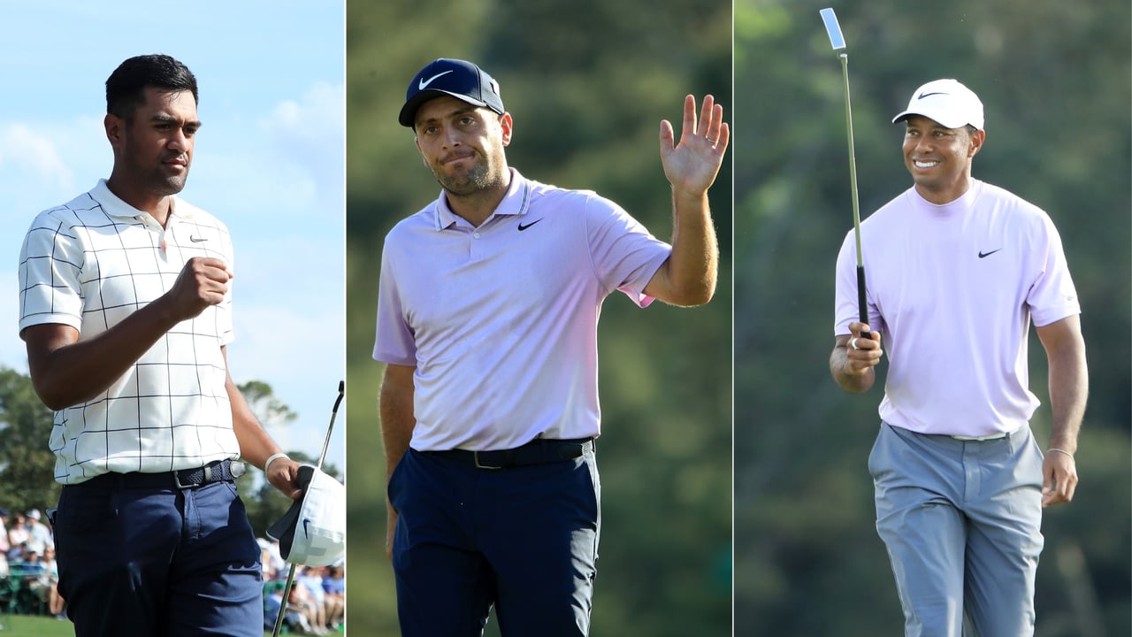 Tiger Woods, Francesco Molinari und Tony Finau spielen am Sonntag gemeinsam im letzten Flight. (Foto. Getty) Tiger Woods, Francesco Molinari und Tony Finau spielen am Sonntag gemeinsam im letzten Flight. (Foto. Getty)