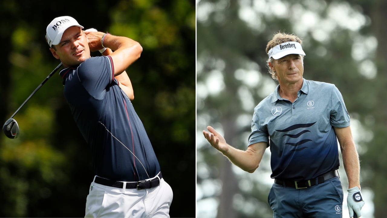 Martin Kaymer und Bernhard Langer am zweiten Tag des US Masters 2019. (Foto: Getty) Martin Kaymer und Bernhard Langer am zweiten Tag des US Masters 2019. (Foto: Getty)