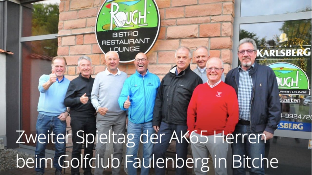 Zweiter Spieltag der AK65 Herren beim Golfclub Faulenberg in Bitche. (Bild: GC Barbarossa)